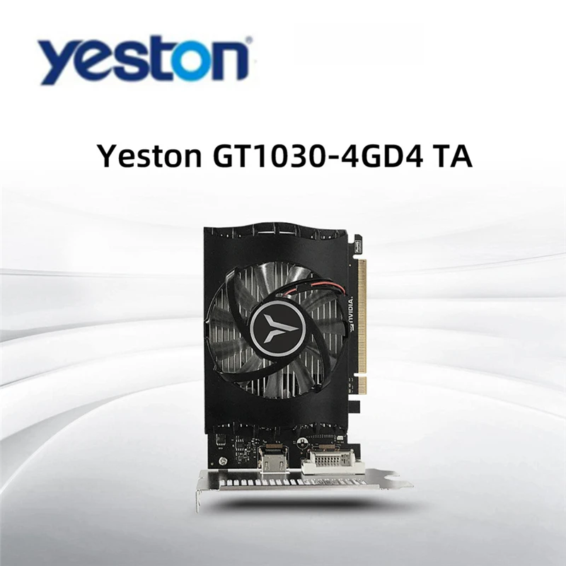 Verkauf Yeston Video Karte GT1030 4G/64bit/DDR4 Gaming Desktop Computer PC Video Graphics Unterstützung DVI/HDMI-kompatibel 1152/1380MHz 14nm