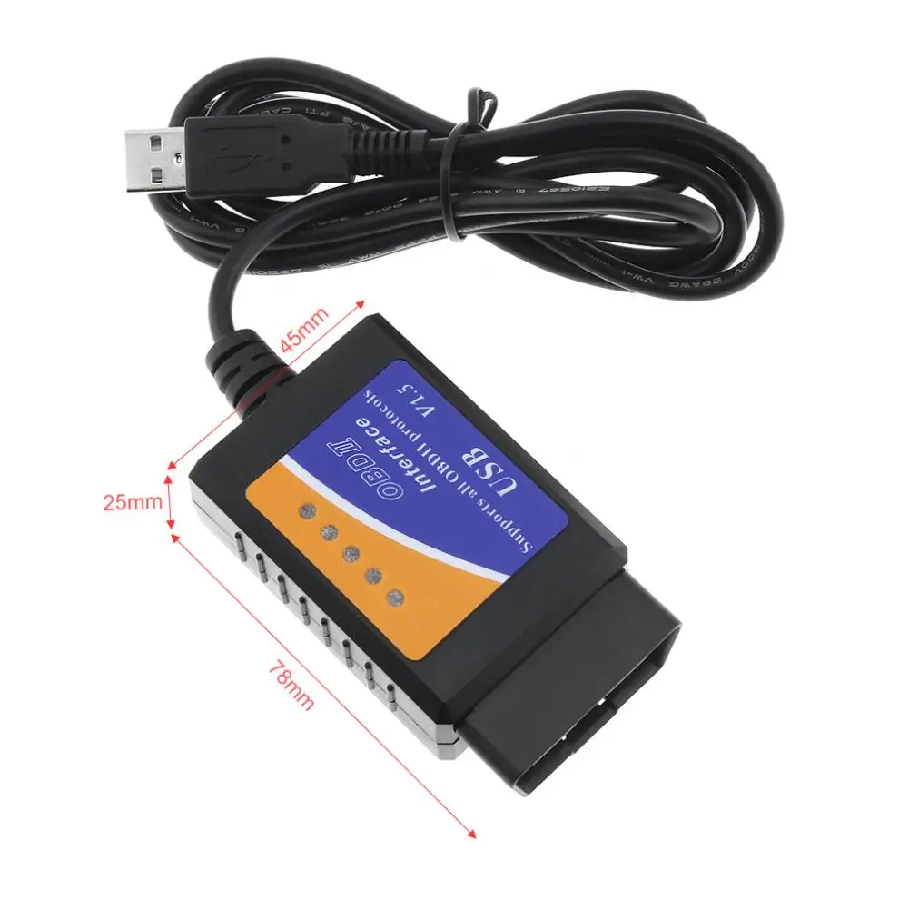Супер мини USB сканер ELM327 V1.5 PICI8F25K80 беспроводной интерфейс OBDII OBD2 автомобильный