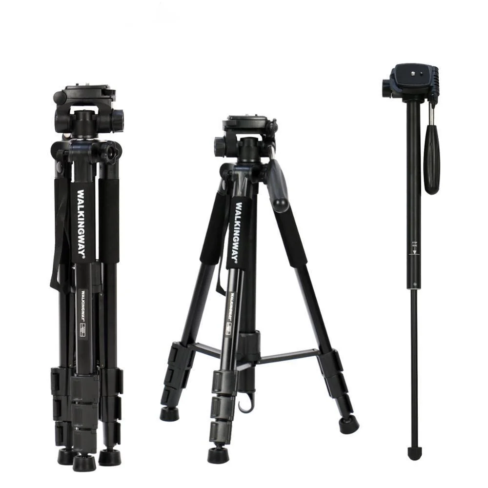 

Walkingway Q222 Camera Tripod Tripode Stative light professional Tripod Monopod Travel Stand for Camera DSLR SmartphonePojector