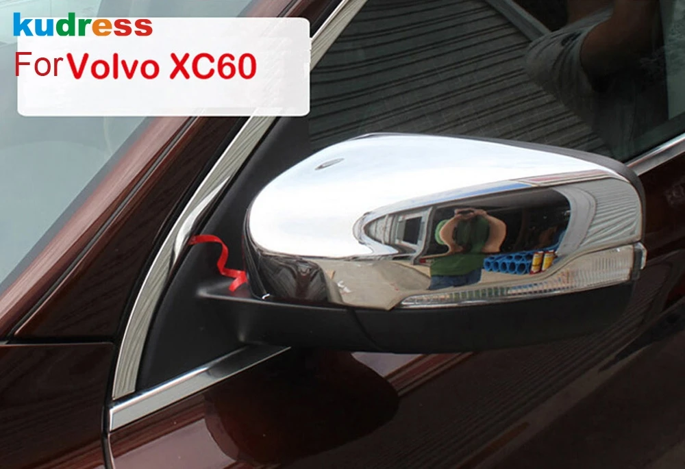 Для Volvo XC60 2014 2015 хромированные Чехлы для зеркал заднего вида из АБС пластика