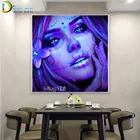 С фиолетовым черепом женские DIY алмазная живопись Красота татуировки 5D ремесленных камни в форме ромбаНабор для рисования с круглыми камнями и полотном с вышивкой крестиком стены искусства