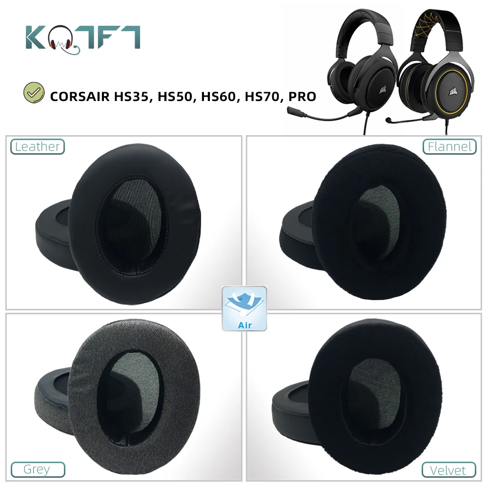 KQTFT 1 пара сменных амбушюр для CORSAIR HS35 HS50 HS60 HS70 PRO гарнитура подушки наушников Чехол