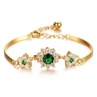bracelets zircon crystal for fine jewelry women bridal wedding link chain bangles gift