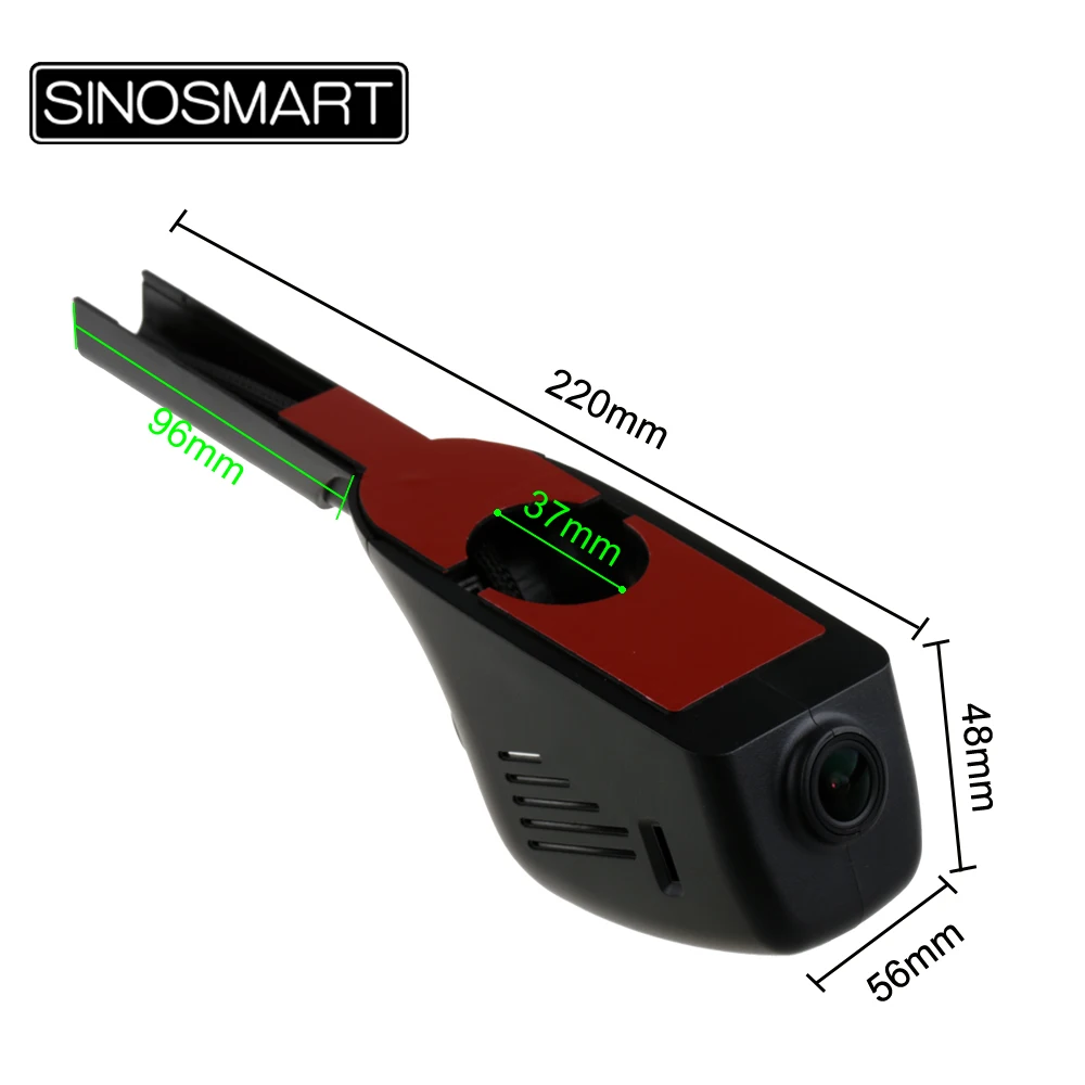 SINOSMART Novatek 96658 автомобильный Wifi DVR для Volkswagen Polo Passat Touran Tiguan Bora Magotan Golf и т. Д. Управление приложением SONY IMX323