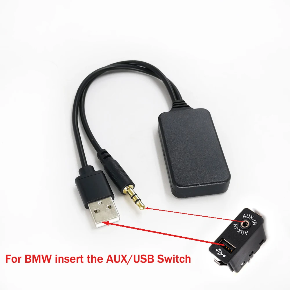 

3,5 мм аудио адаптер для BMW Bluetooth5.0 USB Беспроводные универсальные автомобильные аксессуары