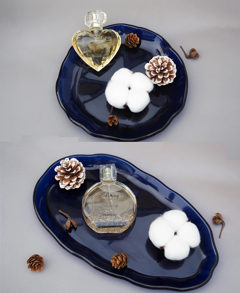 DIY круглая овальная пепельница лоток Смола силиконовая форма эпоксидный Бетон