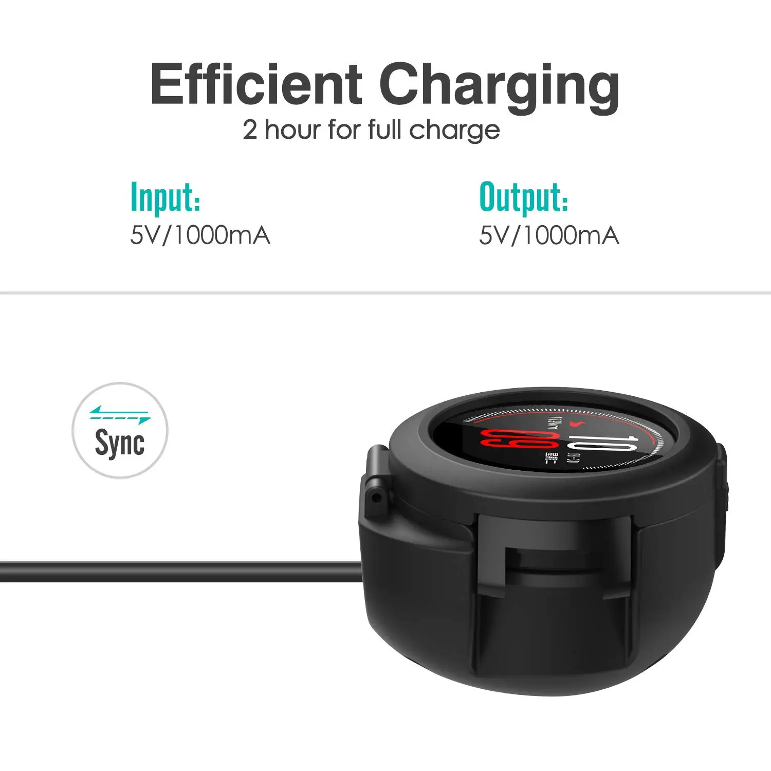Для Amazfit Verge A1801 Зарядное устройство Док-станция, портативная Быстрая зарядка Замена зарядки док-станция адаптер станция Колыбель Док-станция база