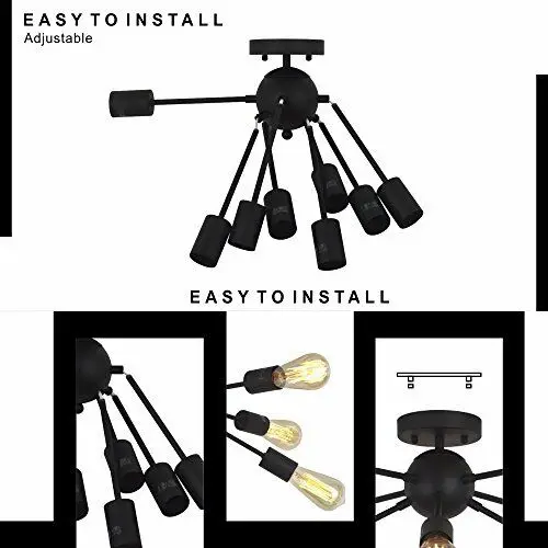 Современный потолочный светильник с 8 осветительными приборами Sputnik Chanderlier из