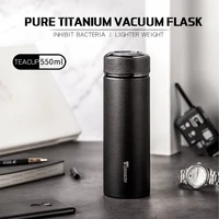 pinkah vacuum insulated water bottle 550ml double wall titanium thermos mug outdoor sports travel leak proof coffee tea cup