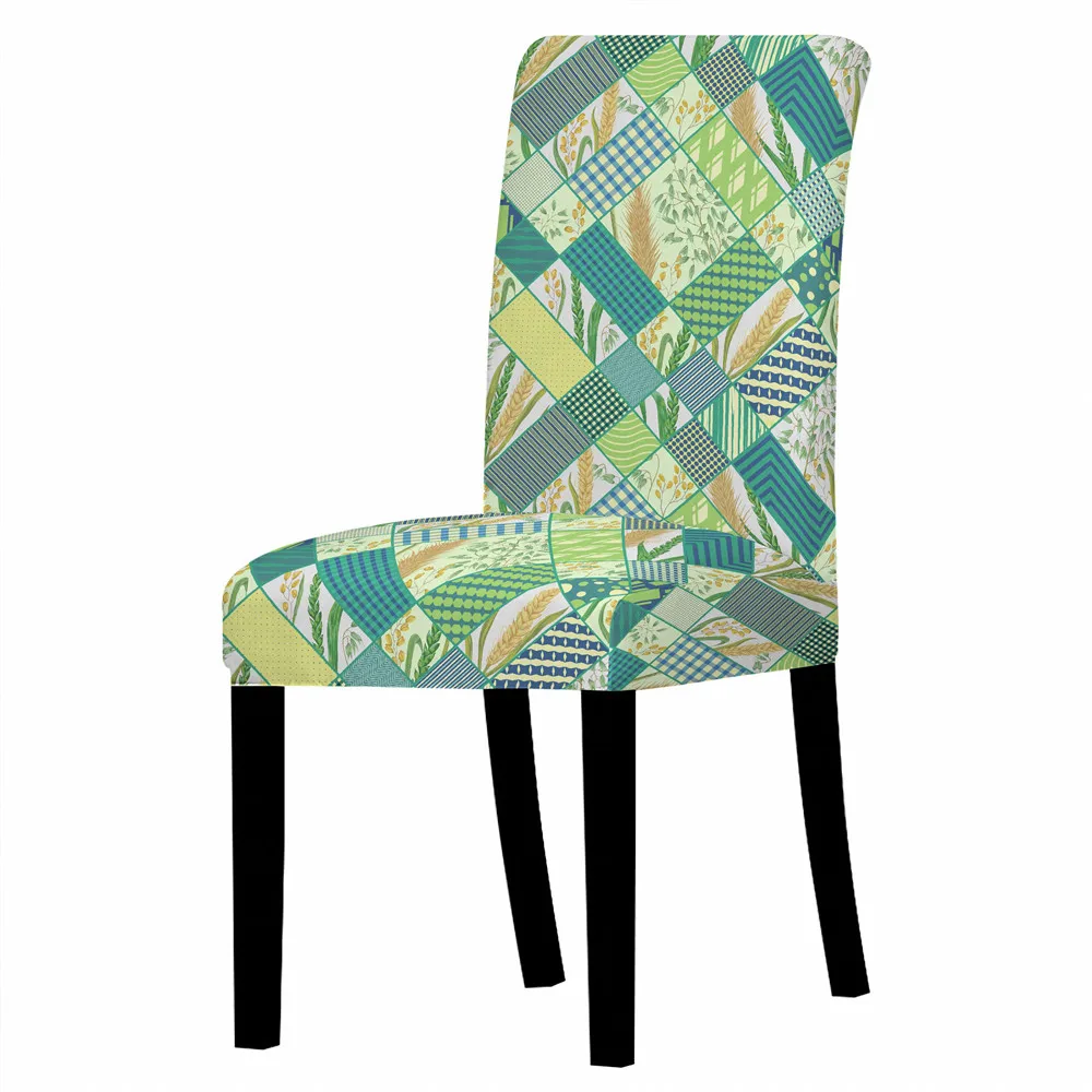 Геометрические Цветочные Искусственные чехлы для стульев офисных ресторанов