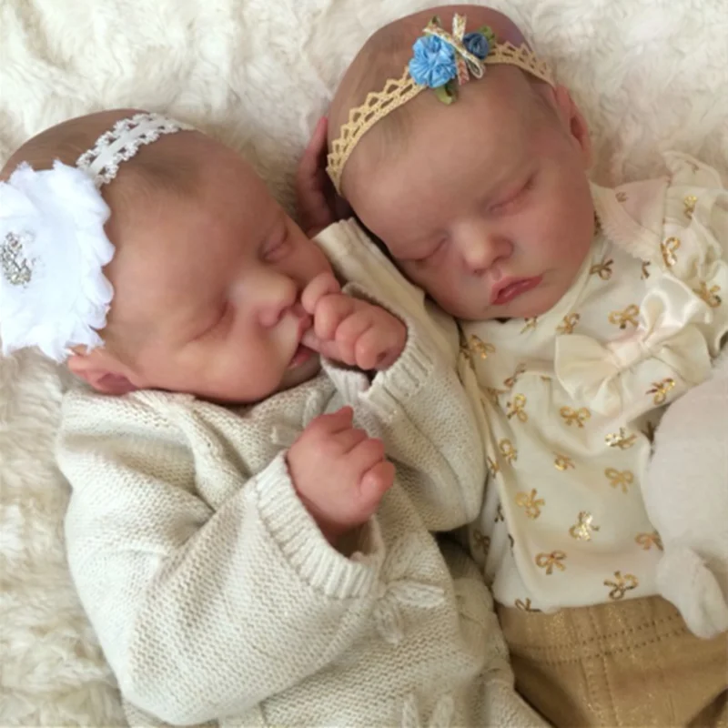 Реалистичная кукла младенец Reborn Twins Baby 17 дюймов наборы мягких неокрашенных