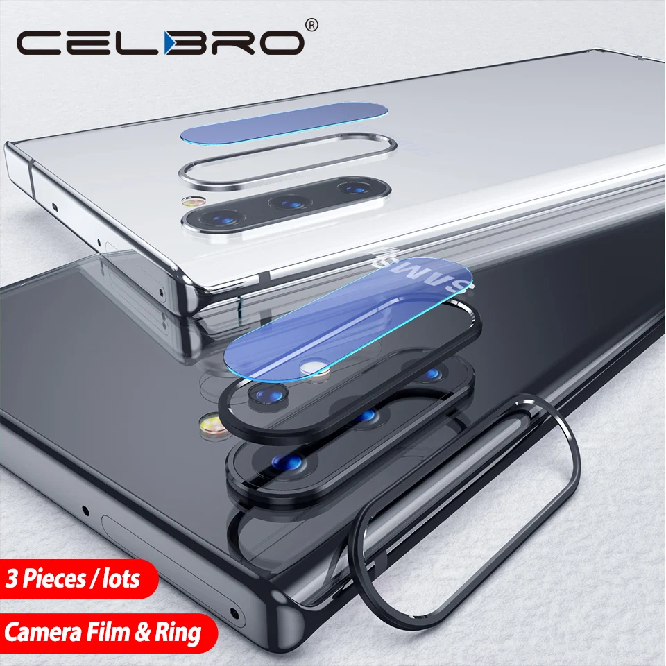 Объектив камеры металлическое кольцо + закаленное стекло для Samsung Galaxy Note 10 Plus S10