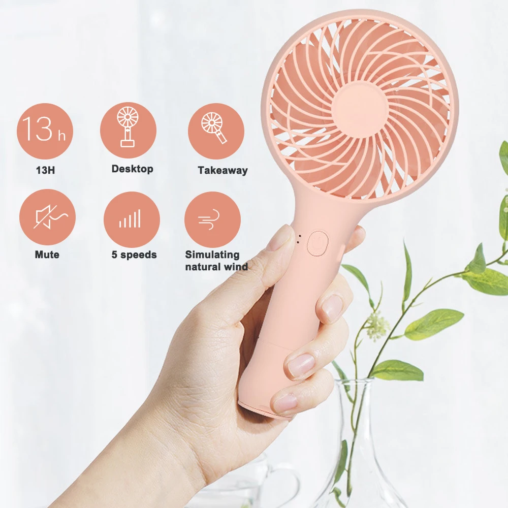Складной ручной мини вентилятор 3 скорости регулируемый охлаждения для