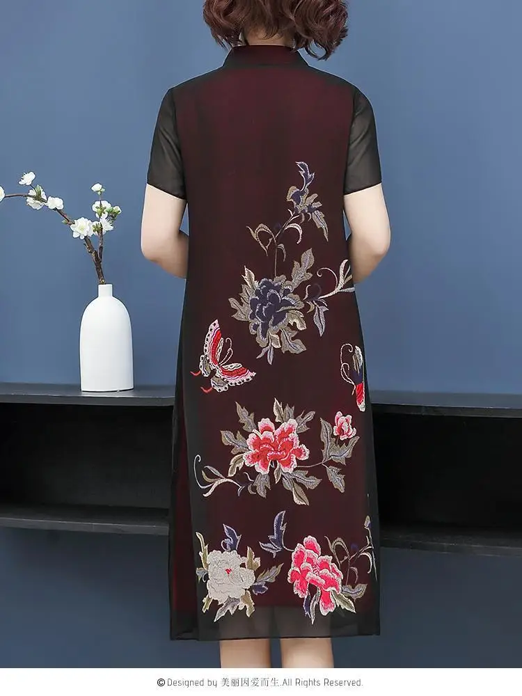 

Women's dress 2021 spring and summer fashion new style loose and thin over-the-knee dress
