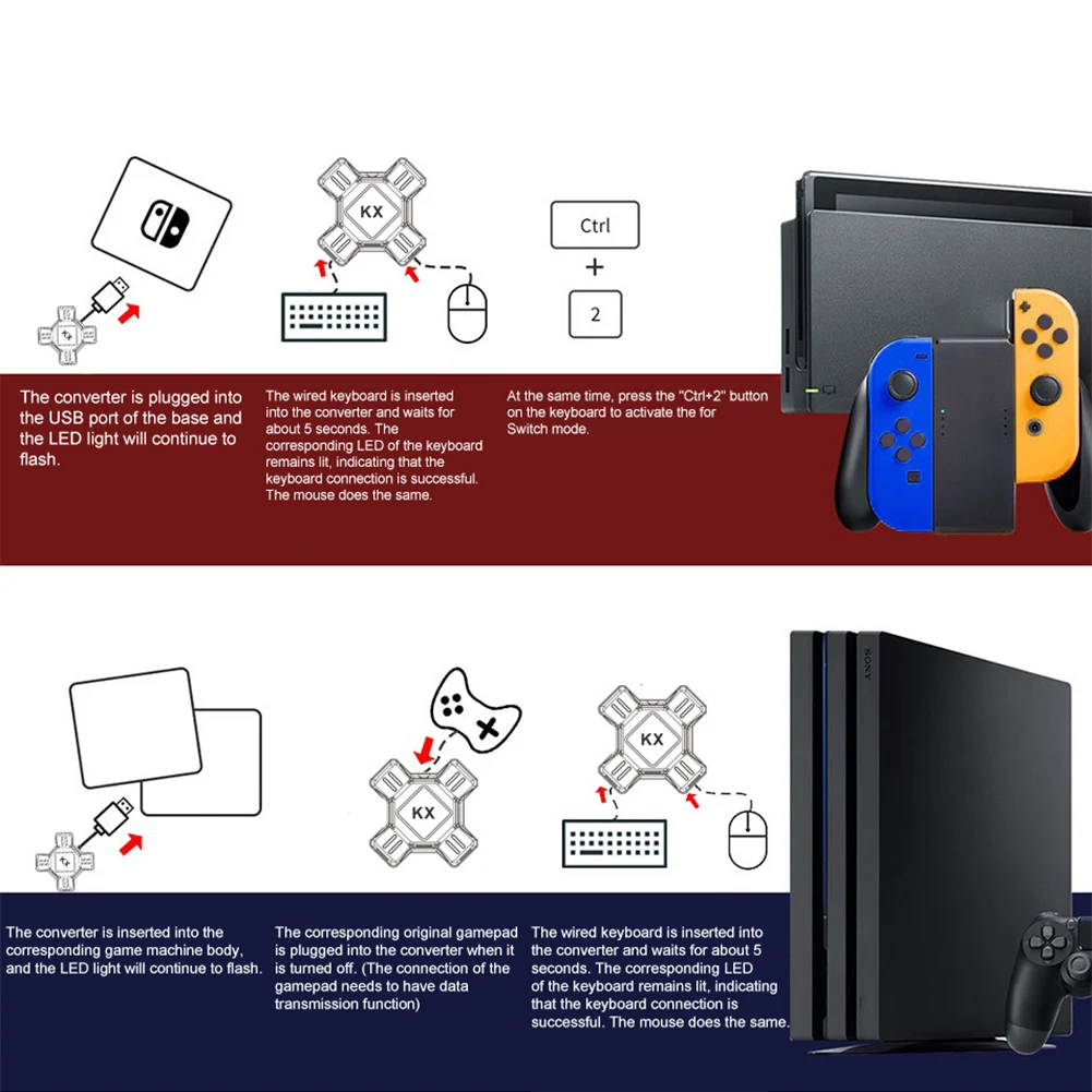 Игровой контроллер KX USB раньше для переключателя/Xbox/PS4/PS3 подключи и играй кнопки
