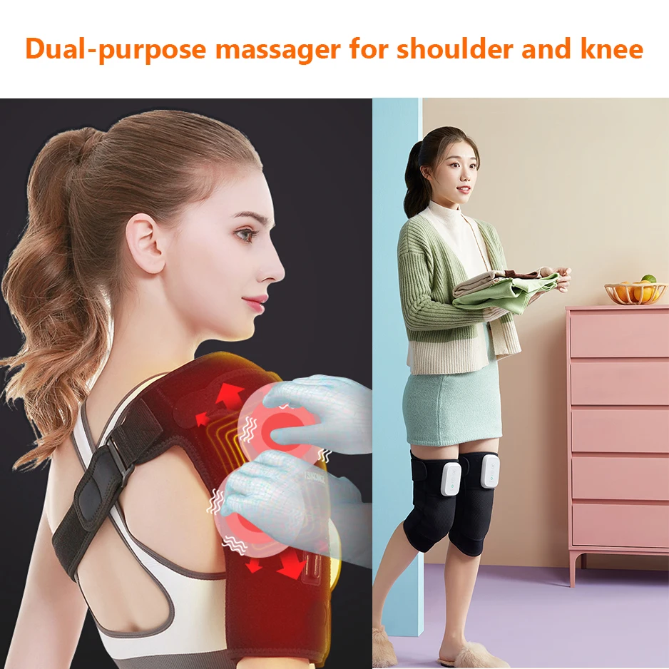 

iKEEPFIT 3D Knee Massager Vibration Heating Wireless Electric Shoulder Massage Portable Relieve Pain Knee Treatment Massageador