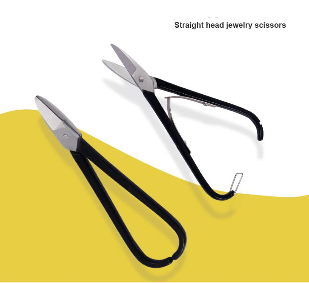 Цепь ножницы 7'𧅵mm с черной резиновой ручкой для ожерелье кольцо ювелирные