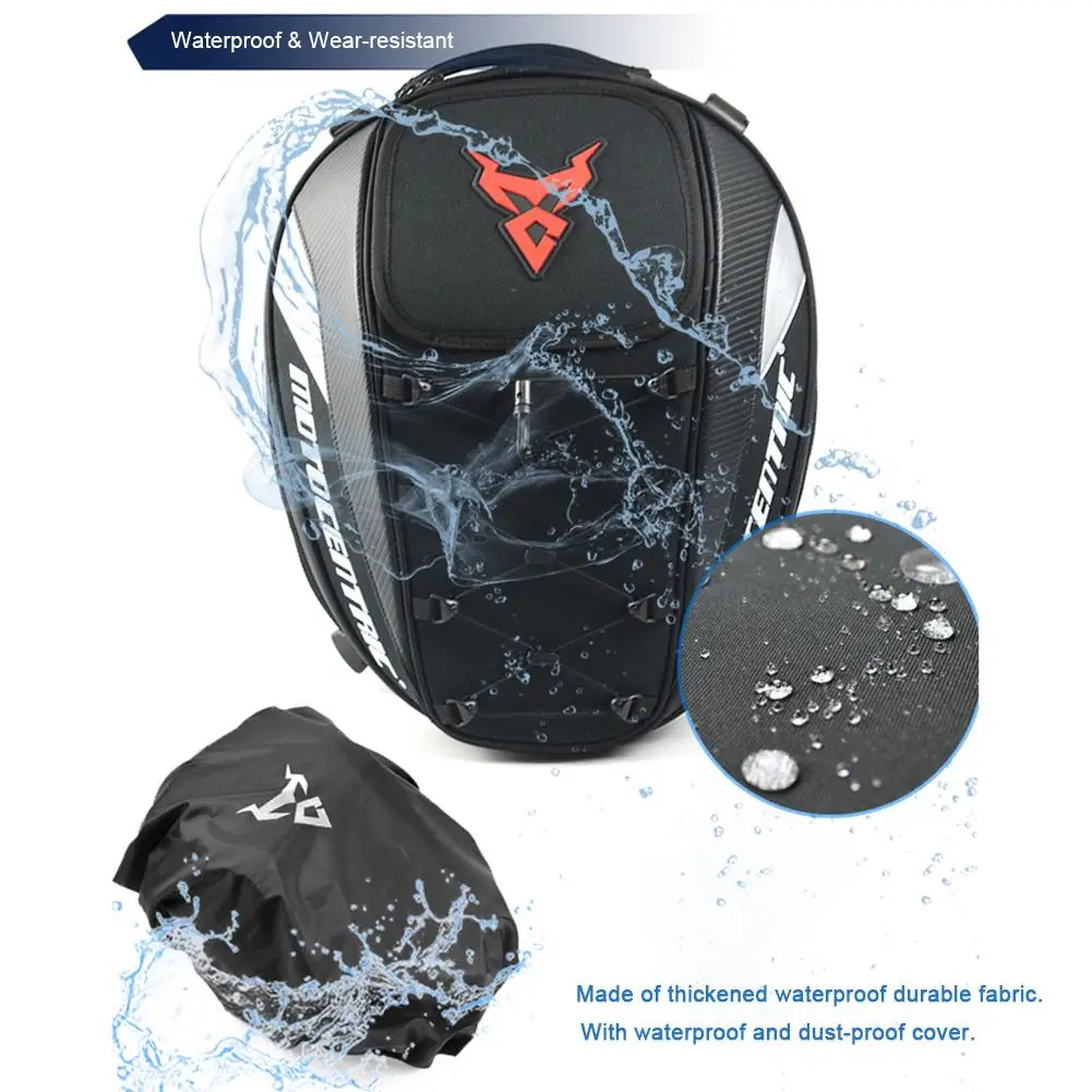 

Waterproof Motorcycle Tail Bag Multifunctional Durable Rear Motorcycle Seat Bag High Capacity Motorcycle Rider Backpack Moto Bag