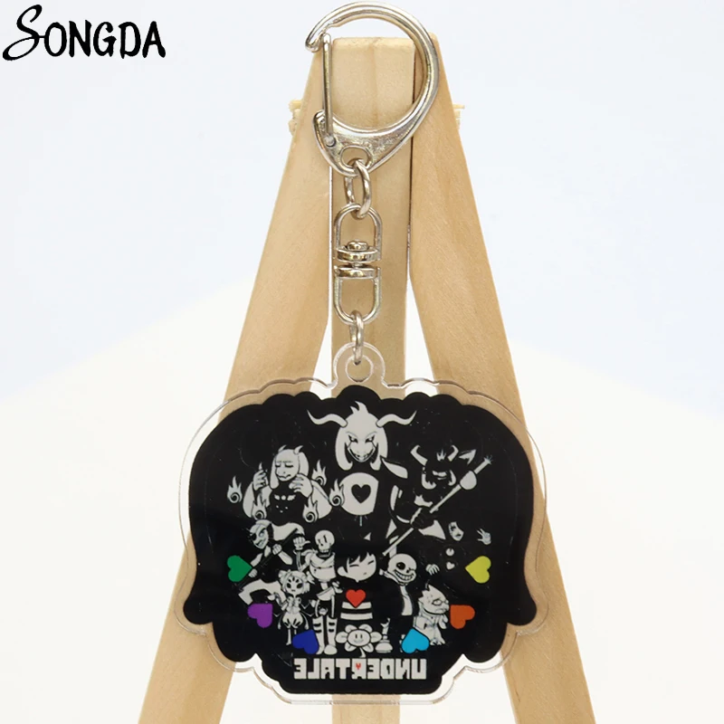 

Undertale Keychain Skeleton Brother Quote Acrylic Key Chain Anime Figure Undertale Inktale Sans And Papyrus Keyring Jewelry Gift