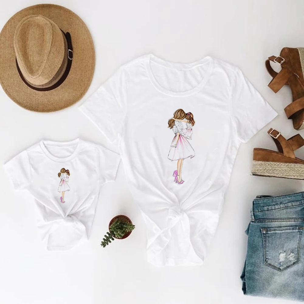 Одинаковые комплекты для семьи в стиле Харадзюку летне осенние свободные