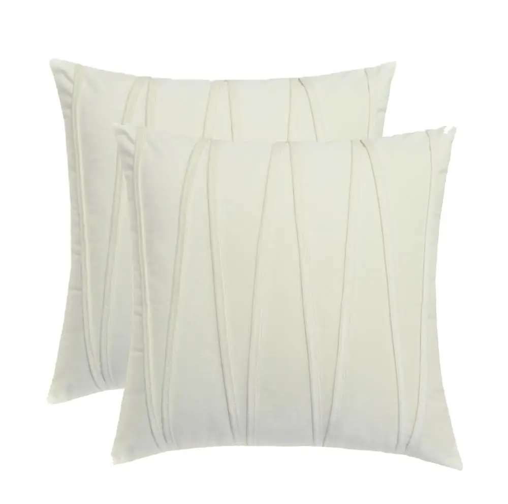 

2pcs pack Cream Pillow Covers Soft Velvet Home Decorative Cushion Cover White Red For Sofa Chair Couch 45x45cm 50x50cm 60x60cm