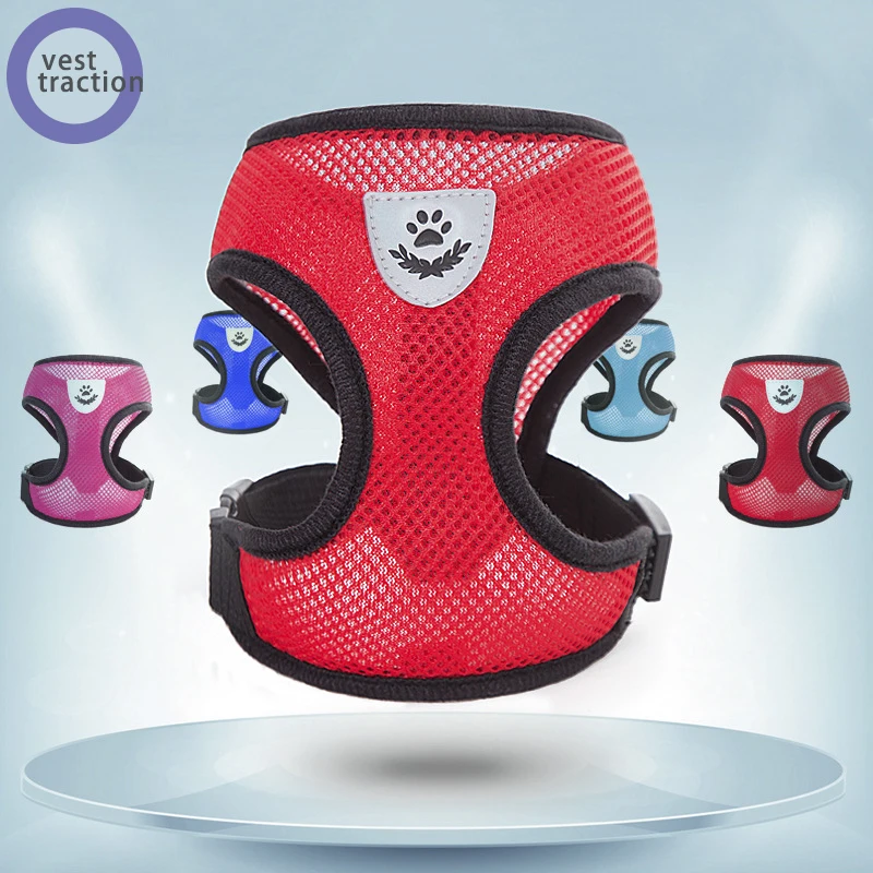 2020 регулируемый поводок для собаки жилет прогулок щенков ошейник полиэфирная