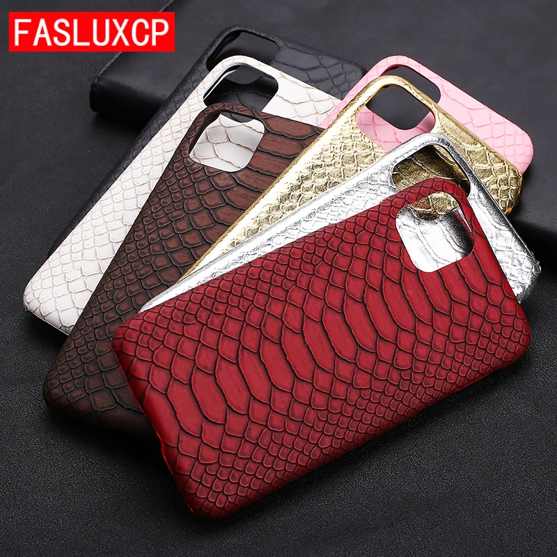 Чехол накладка из искусственной кожи с крокодиловым узором для iPhone 11 роскошные