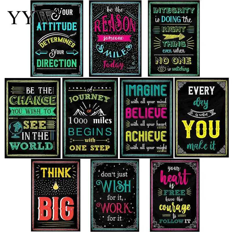 Настенная Наклейка вдохновляющие цитаты постеры для учителей классная комната