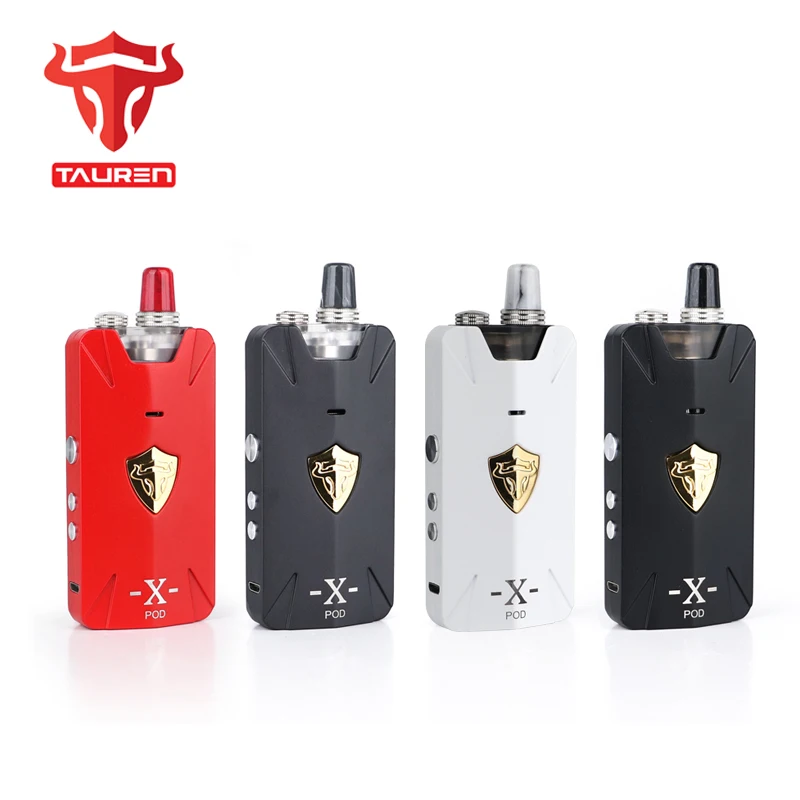 Таурен X POD система набор сетка RBA версия атомайзер 2 мл бак 1000 мАч батарея мод