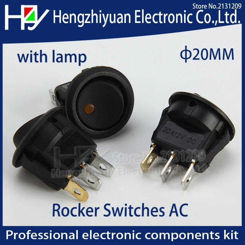 Светодиодная подсветка для автомобиля Приборная Панель Даш Лодка Тумблер SPST 20A 12