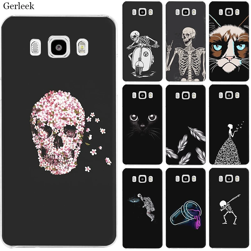 Чехол для телефона Desxz Черный Модный чехол с кошкой и черепом samsung J1 J2 J3 J5 J6 J7