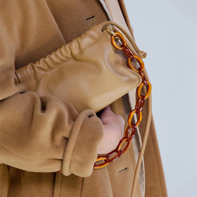 Повседневная модная сумка через плечо багет с цепочкой женская дизайнерская