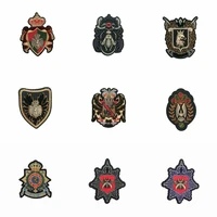 embroidery metal crown anchor cats letter bee eagle lion tiger letter horse shield embroideried patches for clothing ca 51