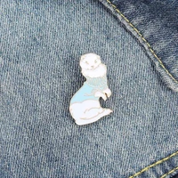 cool jewelry gift for friends cartoon cute mink enamel pins beak face brooches custom badges for bag lapel pins buckle