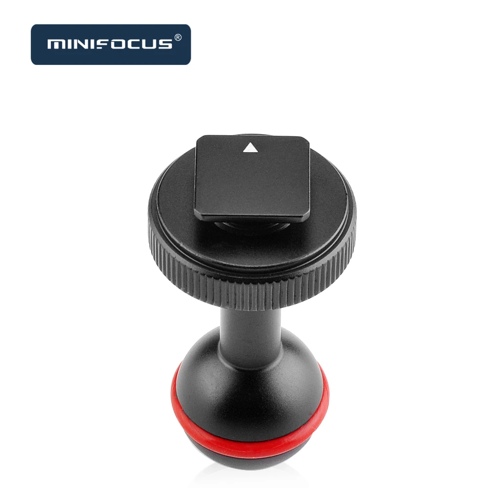 MINIFOCUS Cold Hot Shoe Ball Mount Arm Base Adapter Turnable for Diving Housing System Underwater Photography | Электроника