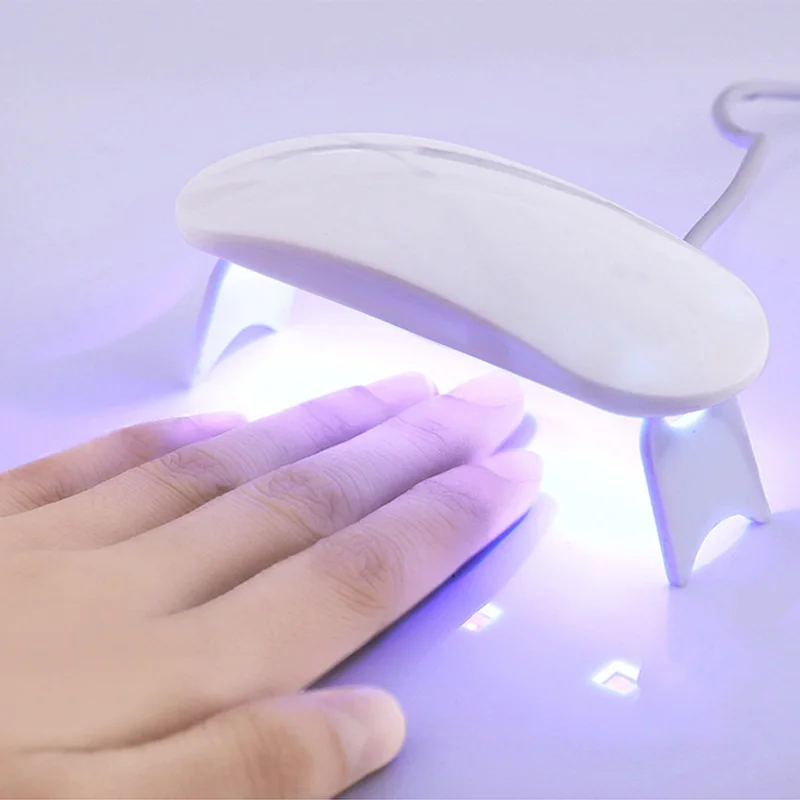 

6W White Mini Nail Dryer Machine UV3 LEDs Lamp Portable USB Cable Charge Home Use Nail UV Gel Varnish Dryer Lamp Nail Art Tool