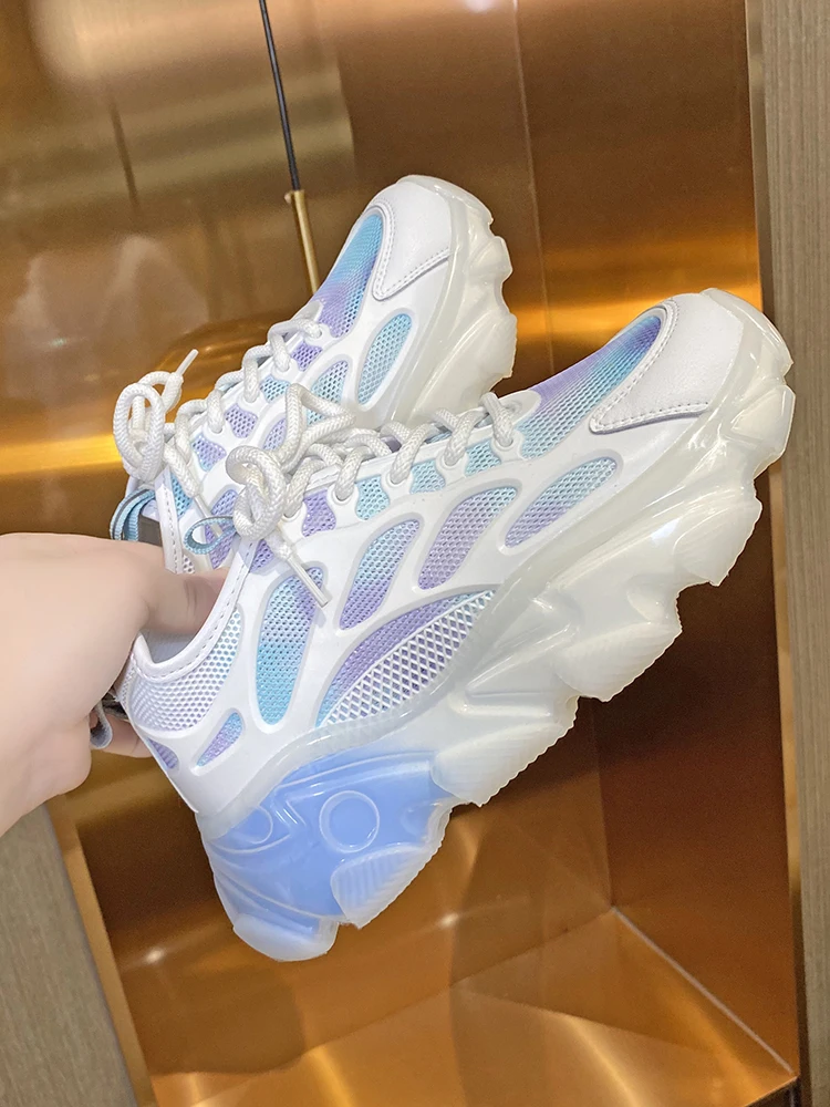 

Mesh Breathable Large Size 40 Ladies Single Shoes Spring And Summer New Fashion Trend Platform Casual Sports Shoes
