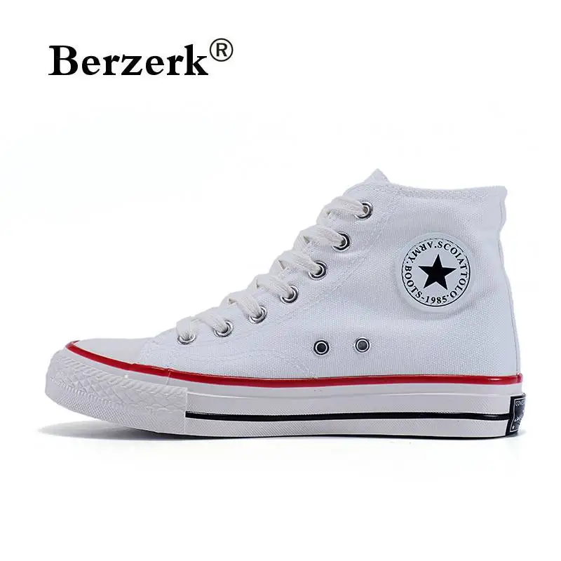 Berzerk men women canvas shoes High Top boys girls skateboard outdoor Breathable sneakers boots high quality size 36-45 | Спорт и
