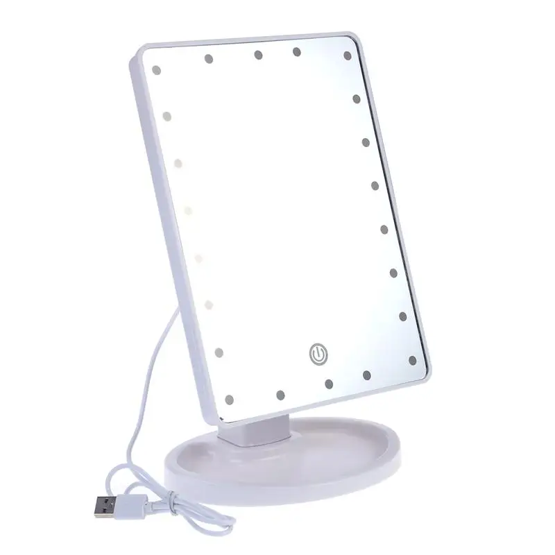 LED Touch Screen Lighted Makeup Mirror with Lights Dimmable 180 Degree Adjustable Table | Красота и здоровье