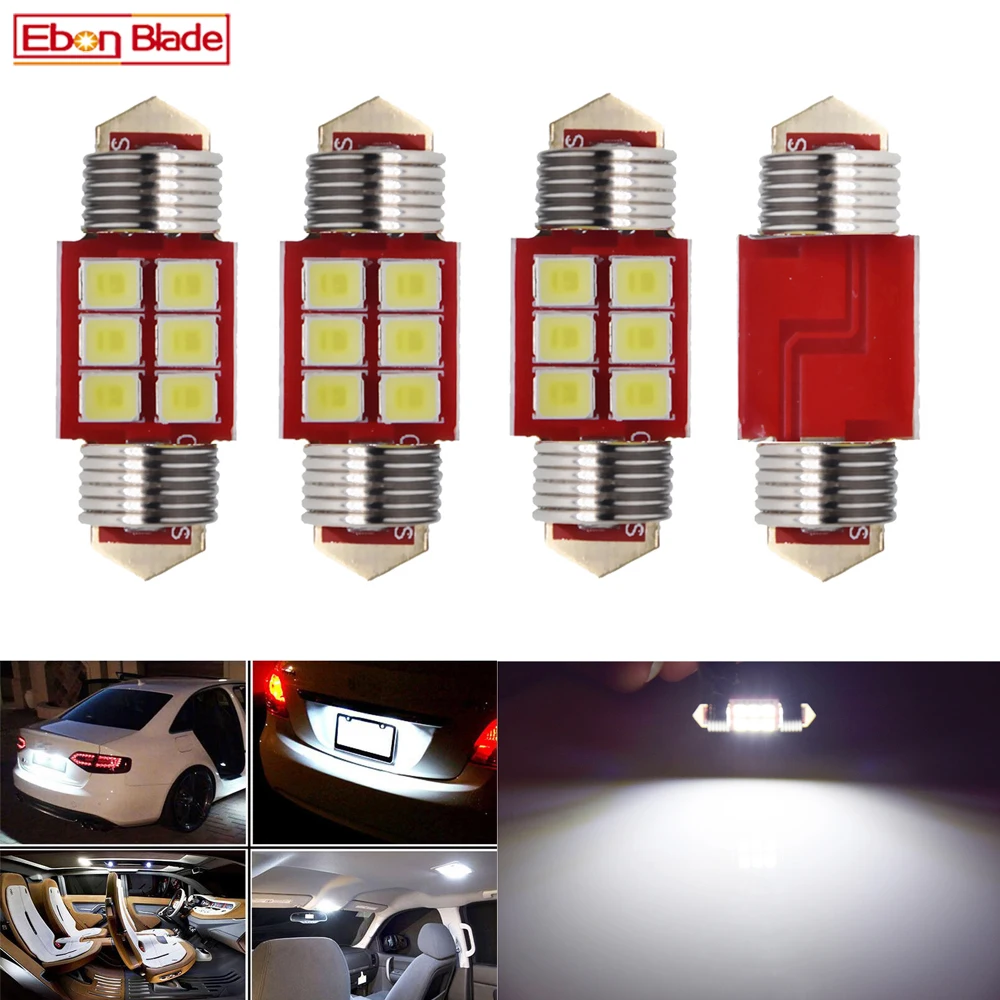 СВЕТОДИОДНЫЙ Автомобильный светильник 4 шт. 28 мм 31 белый 3030 6SMD для чтения салона