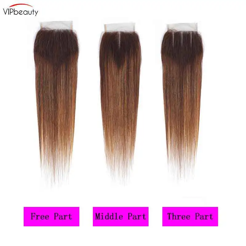 

Застежка на шнуровке 4x4, застежка на шнуровке, прямые человеческие волосы с эффектом омбре, коричневые светлые человеческие волосы для женщин, волосы VIPbeauty