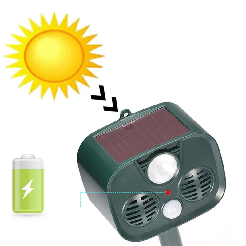 

Solar Siren Outdoor Animal Repeller Camping Anti-Theft Alarm Ultrasonic Repeller
