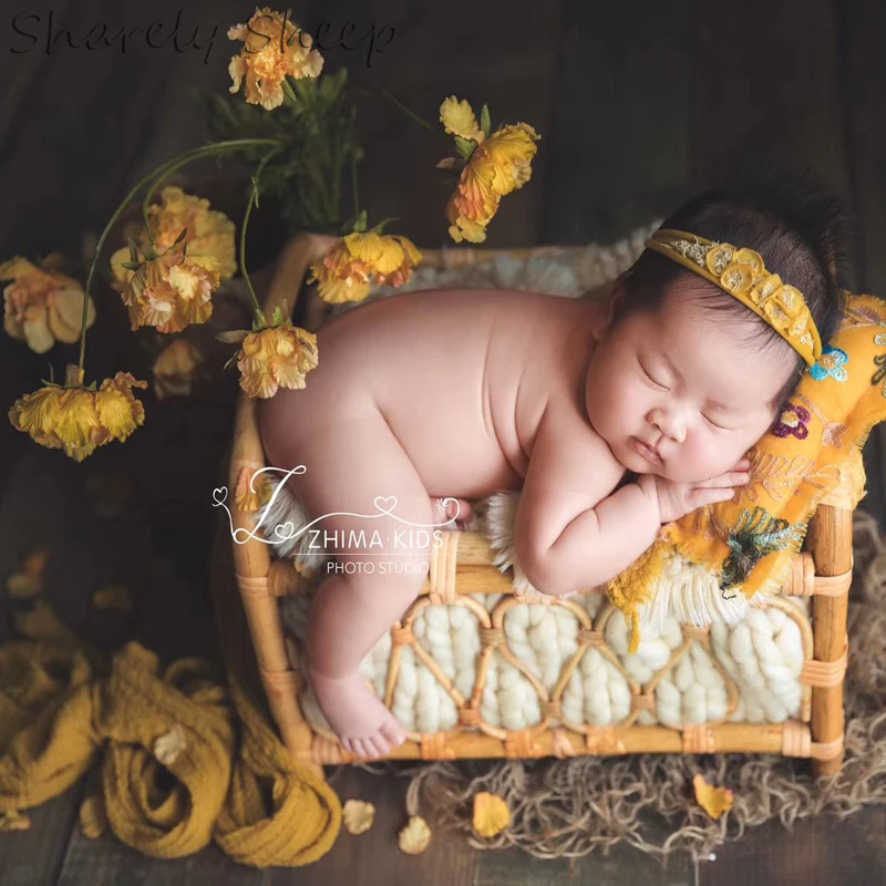 Реквизит для фотосъемки новорожденных студийная корзина детская кровать
