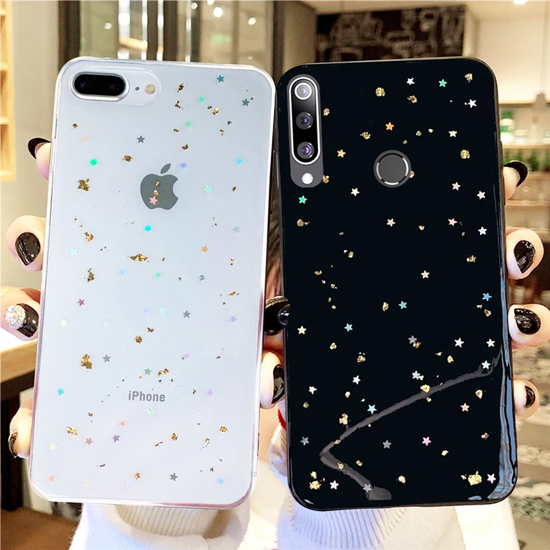 Блестящий Мягкий чехол со сверкающими звездами для Huawei P30 P20 P10 Mate 20 Pro Lite mate 20x VOG L29 P