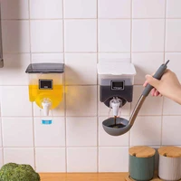 wall mounted seasoning tank can quantitatively leak proof oil pot soy sauce vinegar home kitchen organizer