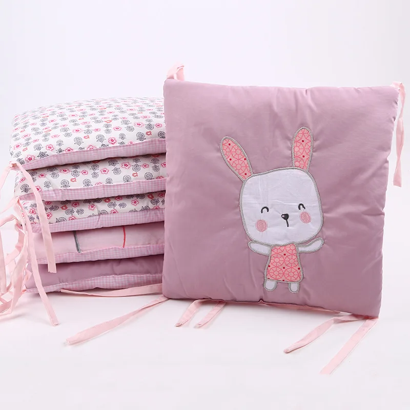

6 Pcs Baby Crib Bumper Cute Animal Star Pattern Infant Bed Protector Cot Around Soft Cushion For Newborn Child Room Decoration