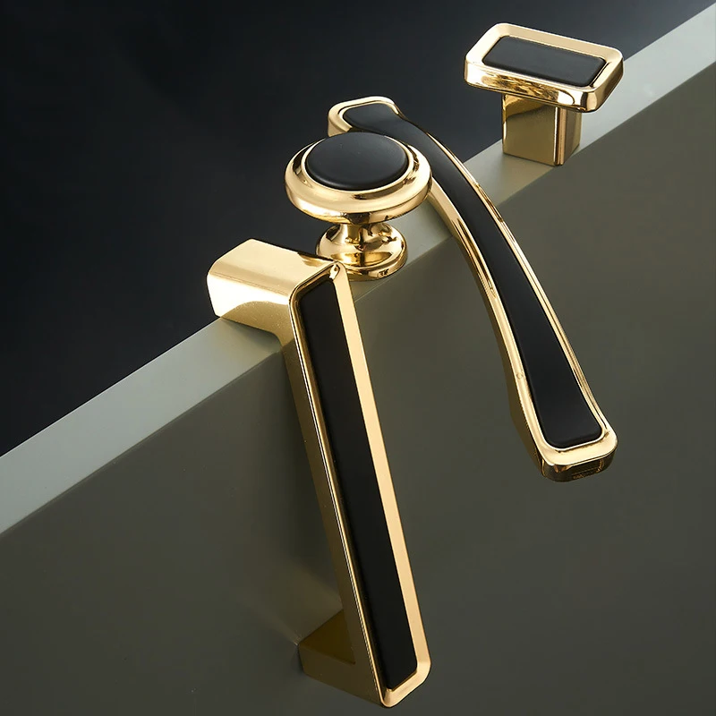 

Zinc Alloy Black Gold Cabinet Handles Pulls Light luxury Furniture Handle Fashion Nordic Style Kitchen Cabinet Handles