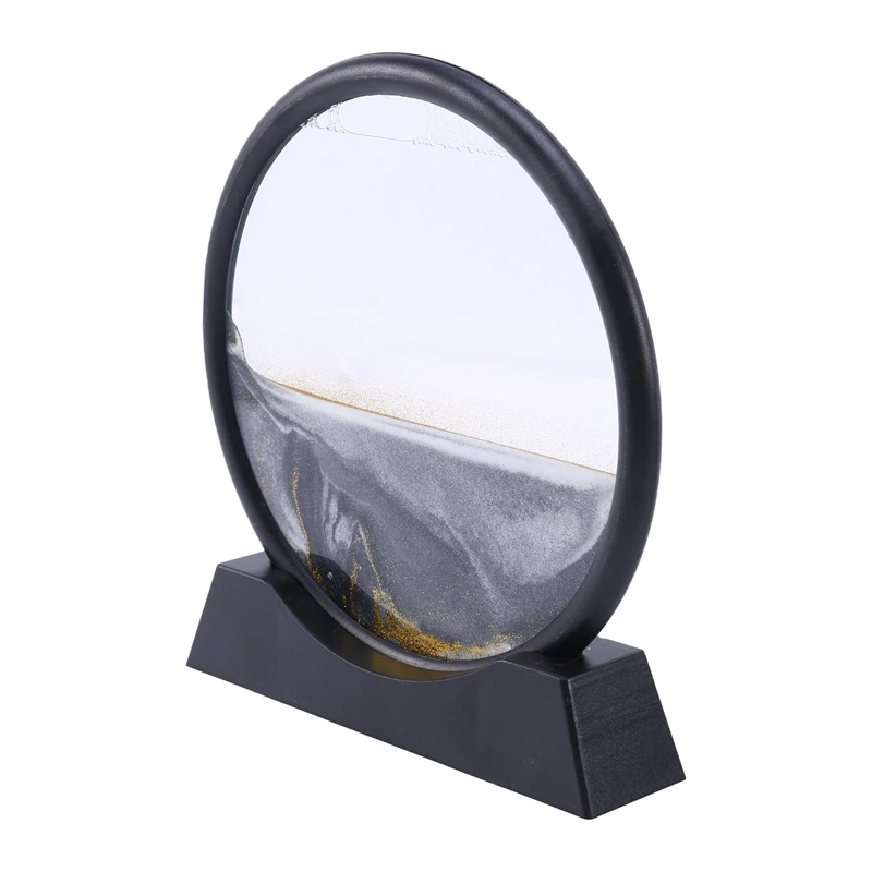 

3D Natural Landscape Flowing Sand Picture Art Faced Moving Sand Picture Flowing Grit Photo Hourglass(7 Inches)