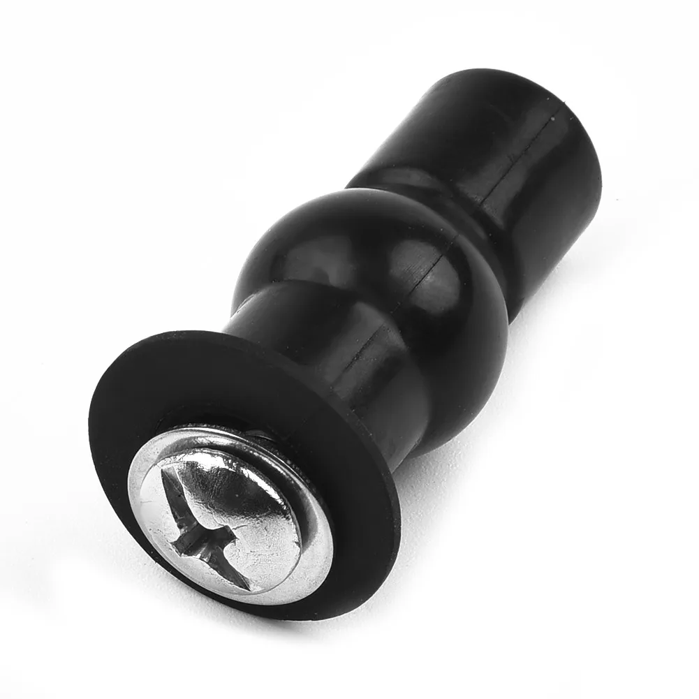

Toilet Seat Toilet expansion bolt Well Nut Screw Rubber Black+Silver 3 Pairs