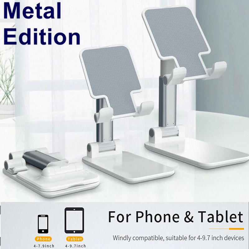 

Universal Metal Desktop Mobile Phone Tablet Stand Height Adjustable Tablet Desktop Holder Stand Mobile Phone For iPad iPhone